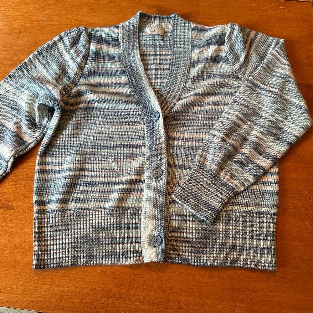 LOFT Outlet, striped blue/pink sweater, XL